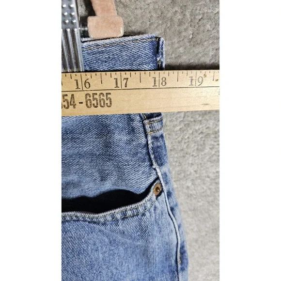 Levis 550 Relaxed Fit Jeans Mens Size 36x32 Blue Medium Wash 5 Pocket Distressed - Picture 5 of 7